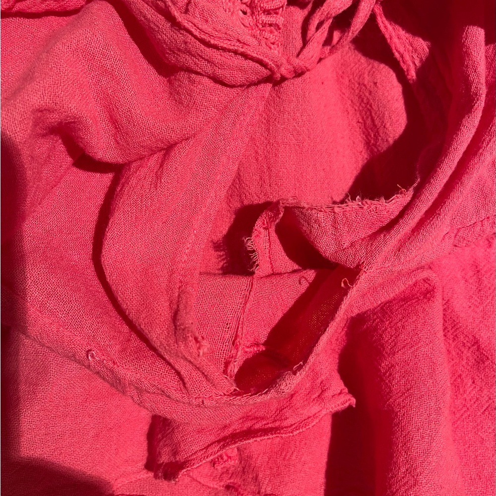 Pink V-Neck Ruffle Dress - Picture 7 of 7